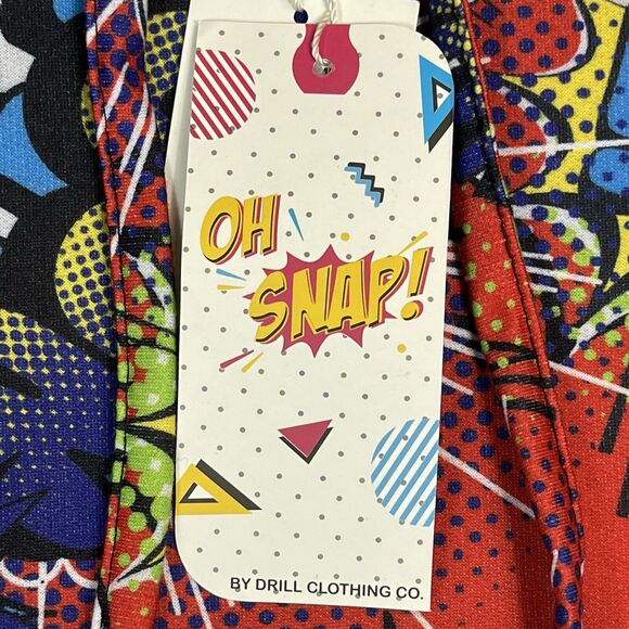 Drill Clothing Co Hoodie Mens Small Multicolor Oh Snap Comic Graphic Print - Picture 10 of 13